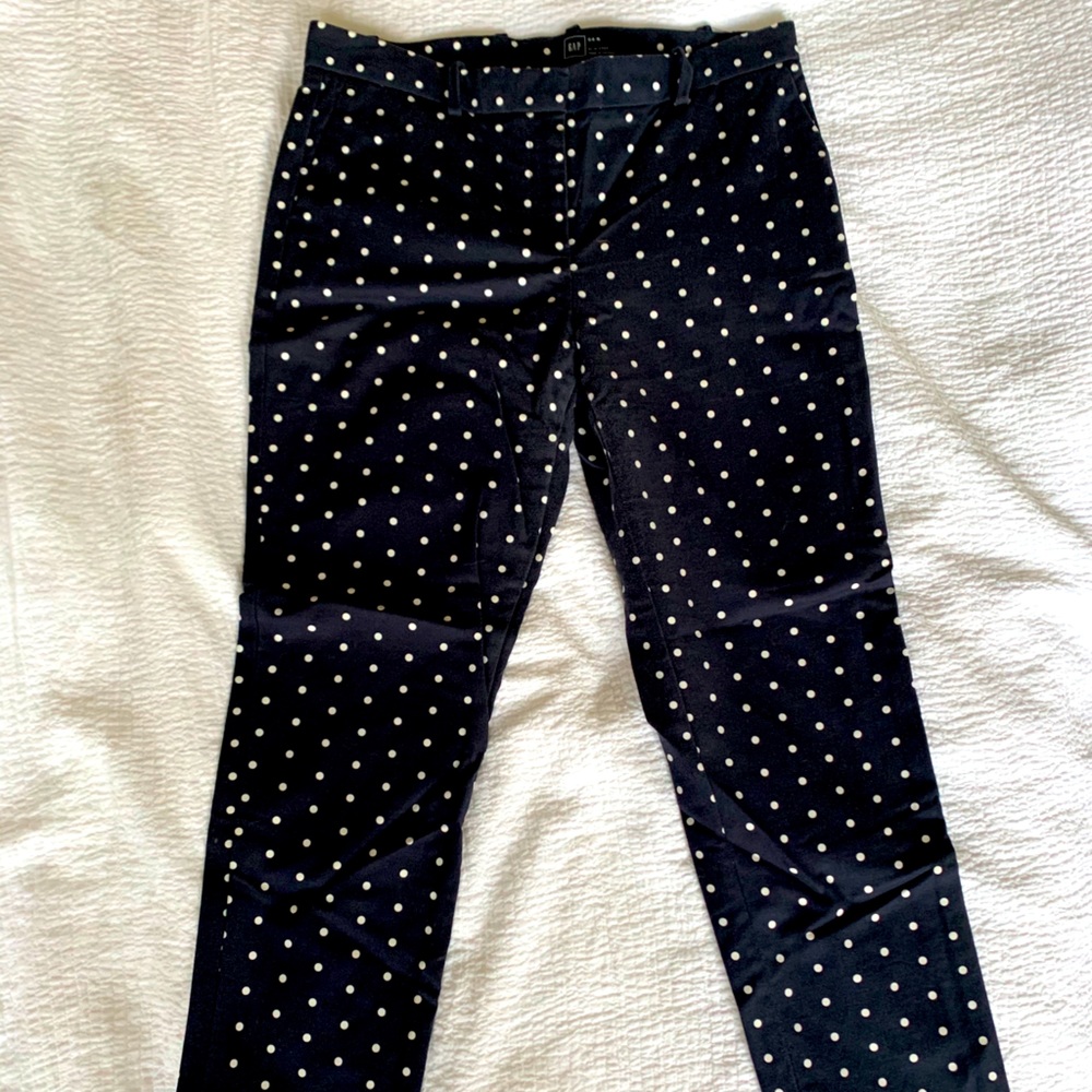 Gap navy dot slim pants